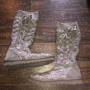 Tall gray knit UGG boots!